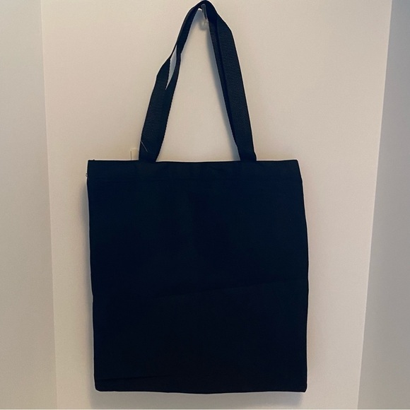 Lord & Taylor Black Fabric Lipstick Kiss Tote Bag New With Tags - Picture 3 of 4